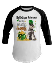 Lucky Charm - GREY Miniature Schnauzer Baseball Tee tile