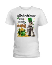 Lucky Charm - GREY Miniature Schnauzer Ladies T-Shirt tile