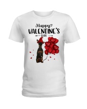 Gnome Hat - BLACK Miniature Pinscher Ladies T-Shirt tile