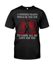 Carry Love - BLACK Miniature Schnauzer Classic T-Shirt front