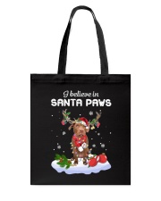 Santa Reindeer - Chocolate Pitbull Tote Bag tile