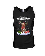 Santa Reindeer - Chocolate Pitbull Unisex Tank tile