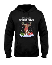 Santa Reindeer - Chocolate Pitbull Hooded Sweatshirt front