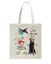 Chosen - SILVER Labrador Tote Bag tile