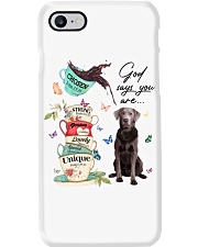 Chosen - SILVER Labrador Phone Case tile