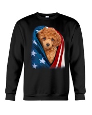 American flag - Red Toy Poodle Crewneck Sweatshirt tile