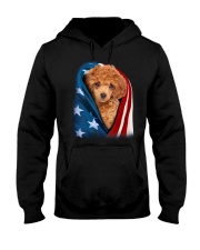 American flag - Red Toy Poodle Hooded Sweatshirt tile