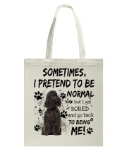 Sometimes - BLACK Miniature Poodle Tote Bag tile