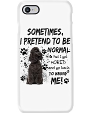 Sometimes - BLACK Miniature Poodle Phone Case tile