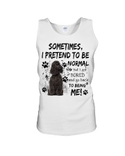 Sometimes - BLACK Miniature Poodle Unisex Tank tile