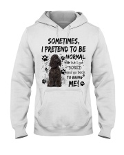 Sometimes - BLACK Miniature Poodle Hooded Sweatshirt tile