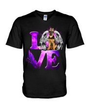 Heaven Love - German Shepherd 1 V-Neck T-Shirt tile