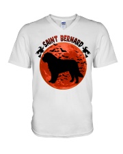 Blood Moon - Saint Bernard V-Neck T-Shirt tile