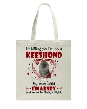 Dog Baby - GREY Keeshond Tote Bag tile