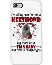 Dog Baby - GREY Keeshond Phone Case tile