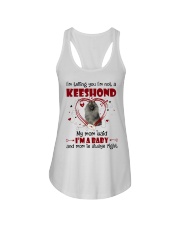 Dog Baby - GREY Keeshond Ladies Flowy Tank tile