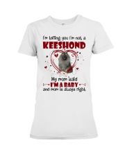 Dog Baby - GREY Keeshond Premium Fit Ladies Tee tile