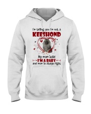 Dog Baby - GREY Keeshond Hooded Sweatshirt tile