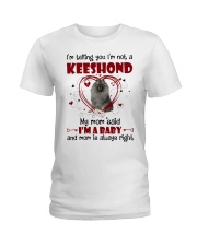 Dog Baby - GREY Keeshond Ladies T-Shirt tile