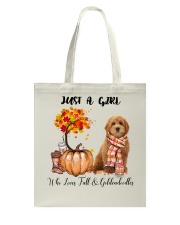Girl Love Fall And - Goldendoodle 1 Tote Bag tile