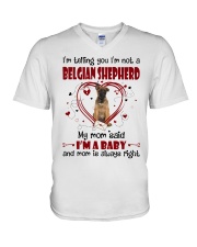 Dog Baby - Belgian Shepherd V-Neck T-Shirt tile