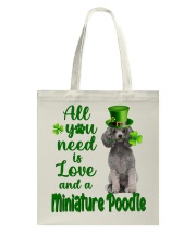 Lucky Need - SILVER Miniature Poodle Tote Bag tile