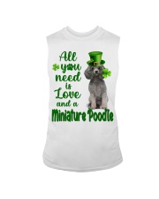Lucky Need - SILVER Miniature Poodle Sleeveless Tee tile
