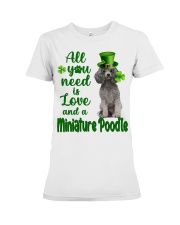 Lucky Need - SILVER Miniature Poodle Premium Fit Ladies Tee tile