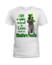 Lucky Need - SILVER Miniature Poodle Ladies T-Shirt tile