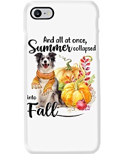 Into Fall - Blue Merle Collie Phone Case tile