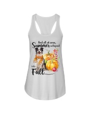 Into Fall - Blue Merle Collie Ladies Flowy Tank tile