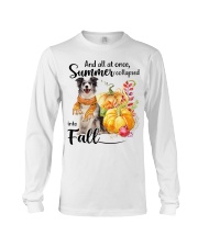 Into Fall - Blue Merle Collie Long Sleeve Tee tile