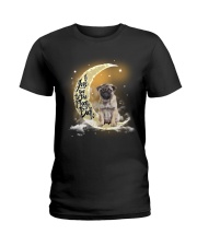 Moon n Back - Pug 1 Ladies T-Shirt tile