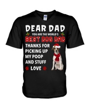 Christmas Dad - Jack Russell Terrier 1 V-Neck T-Shirt tile