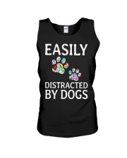 Easily Distracted by Dogs Unisex Tank tile