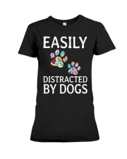 Easily Distracted by Dogs Premium Fit Ladies Tee tile
