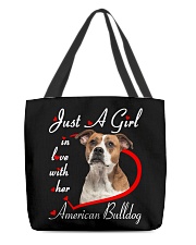 Love Her - American Bulldog 1 All-Over Tote tile