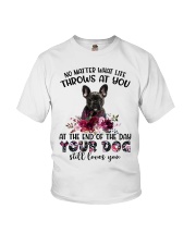 At The End - BLACK French Bulldog Youth T-Shirt tile