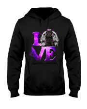 Heaven Love - BLACK Pug 2 Hooded Sweatshirt tile