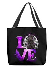 Heaven Love - BLACK Pug 2 All-Over Tote tile