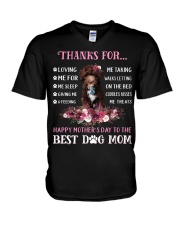 Thanks Mom - CHOCOLATE goldendoodle V-Neck T-Shirt tile