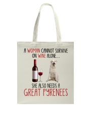 She Also Needs - Great Pyrenees Dog Tote Bag tile