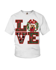 Christmas Love - Pitbull Boxer Mix Youth T-Shirt tile