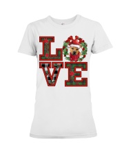 Christmas Love - Pitbull Boxer Mix Premium Fit Ladies Tee tile