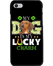 Lucky Charm - RED Dachshund Phone Case tile