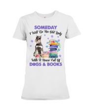 Old Lady - GREY Miniature Schnauzer Premium Fit Ladies Tee tile