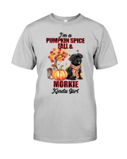 Pumpkin Girl - BLACK Morkie Classic T-Shirt front