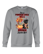 Pumpkin Girl - BLACK Morkie Crewneck Sweatshirt tile
