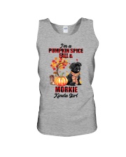 Pumpkin Girl - BLACK Morkie Unisex Tank tile