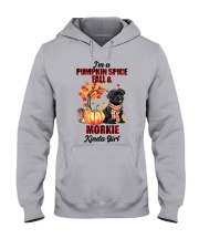 Pumpkin Girl - BLACK Morkie Hooded Sweatshirt tile